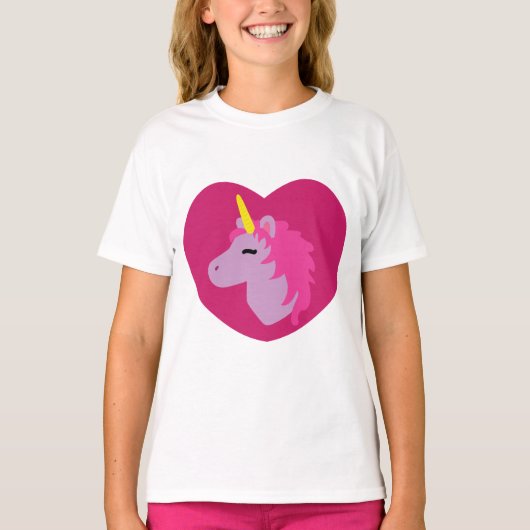 T-shirt Unicorne rose (Devant)