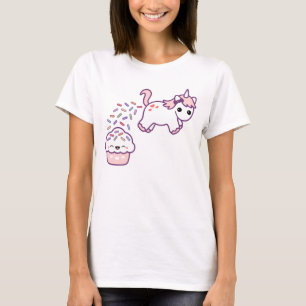 T-shirt Unicorne rose caca