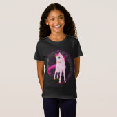 T-shirt Unicorne rose - Cadeau d'anniversaire pers (Devant entier)