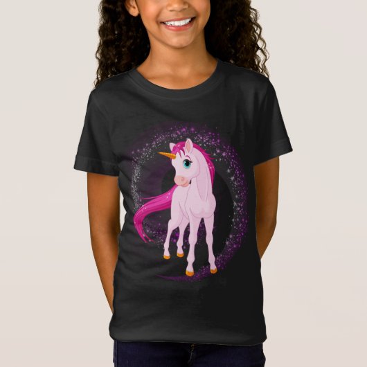 T-shirt Unicorne rose - Cadeau d'anniversaire pers (Devant)