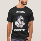 T-shirt Unicorne Sécurité Papa Manly Muscle Anniversaire S (Devant)