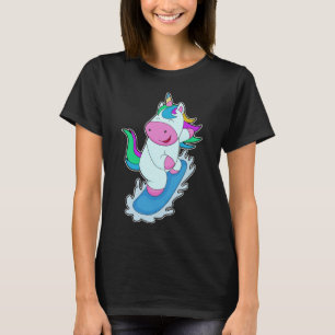 T-shirt Unicorne Snowboard Sports d'hiver