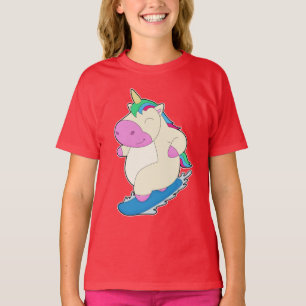 T-shirt Unicorne Snowboard Sports d'hiver