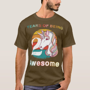 T-shirt Unicorne vintage 2 année d'être stupéfiant 2e anni