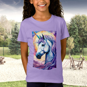 T-shirt Unicorne Violet Cosmique