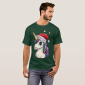 T-shirt Unicornes fille de Noël (Devant entier)