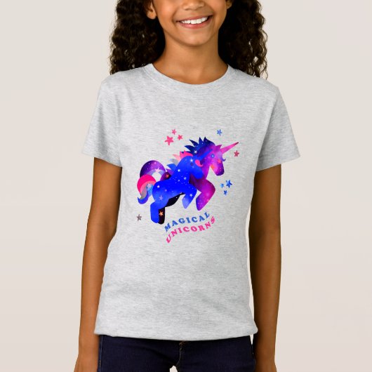 T-Shirt Unicornes magiques (Devant)
