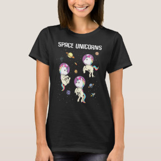 T-shirt Unicornes spatiales Astronaut planète Unicorne 1