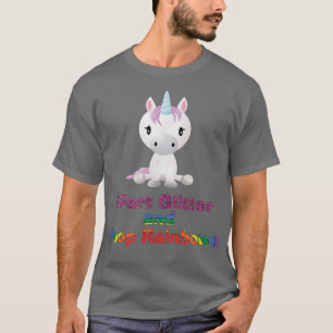 T-shirt    UnicornI Parties scintillant et arcs-en-ciel en