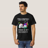 T-shirt Unicorns Étant Un Adulte Fonctionnel (Devant entier)