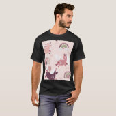 T-shirt Unicorns Rainbows : Pastel Magic Arrière - plan. (Devant entier)