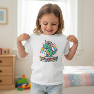 T-shirt Unicornsaurus Dinosaure Arc-en-Ciel Magique