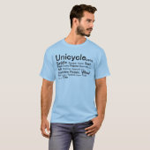 T-shirt Unicycle parts (Devant entier)