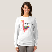 T-shirt Unifllama drôle : hybride de Licorne-Flamant (Devant entier)