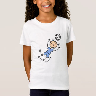 T-Shirt Uniforme bleu du football de fille