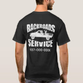 T-shirt Uniforme de travail de service Backroads - Version (Dos)