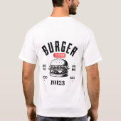 T-shirt 🍔 Uniforme d'équipe de restaurant minimal Burger (Dos)