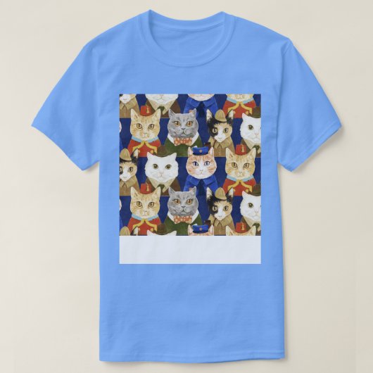 T-shirt Uniformes de chats convient amusant Motif d'illust (Design devant)