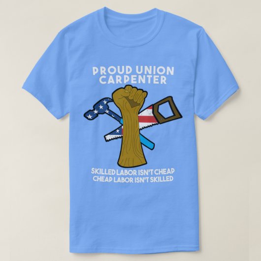 T-shirt Union Carpenter American Flag Carpenter (Design devant)