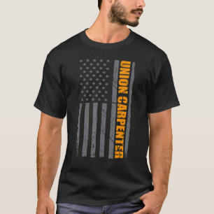 T-shirt Union Carpenter American Flag Fête du travail patr