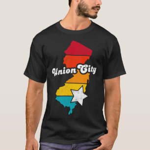 T-shirt Union City New Jersey Vintage Souvenir désorganisé