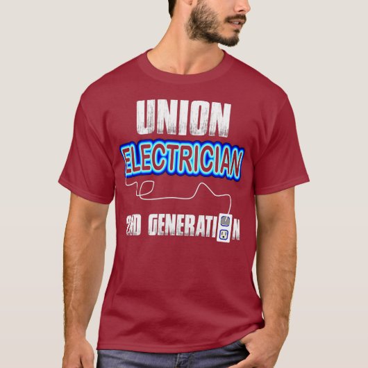 T-shirt Union Electrician Tee Electrical Workers 2e Gen (Devant)