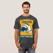 T-shirt Union Électricien Union Solide et solidarité (Devant entier)