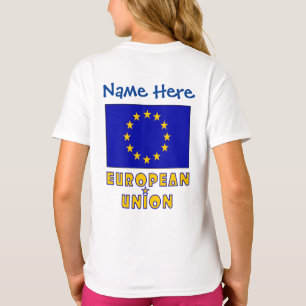 T-shirt Union européenne Pavillon bleu Personnalisation