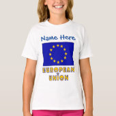 T-shirt Union européenne Pavillon bleu Personnalisation (Devant)