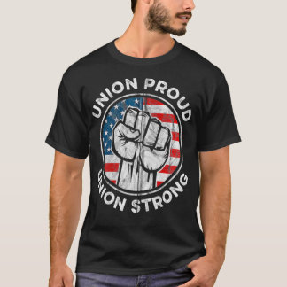 T-shirt Union Fière Union Un syndicat américain fort Trava