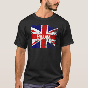 T-shirt Union Jack Angleterre British Flag Vintage Look