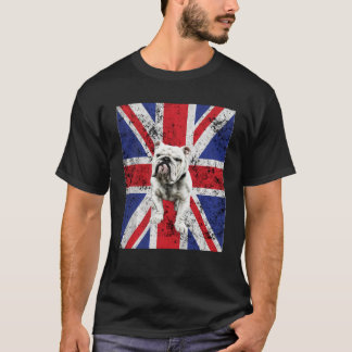 T-shirt Union Jack Bulldog England United Kingdom British 