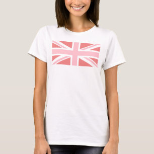 T-shirt Union Jack Corail Clair et Rose