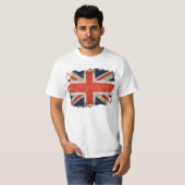 T-shirt Union Jack déchiquetée âgée (Devant entier)