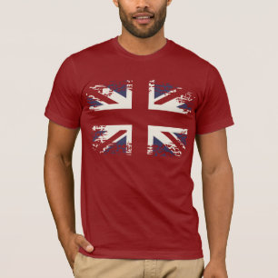 T-shirt Union Jack (drapeau BRITANNIQUE), style grunge