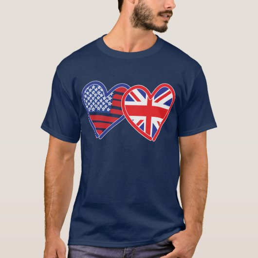 T-shirt Union Jack/États-Unis (Devant)