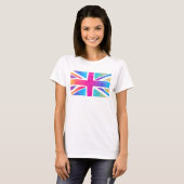 T-shirt Union Jack Flag à Bright Watercolors (Devant entier)