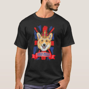 T-shirt Union Jack Idea For Women & Corgi For Platinum Jub