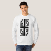 T-shirt Union Jack noire et grise (Devant entier)