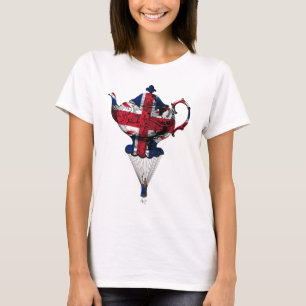 T-shirt Union Jack pilotant la théière