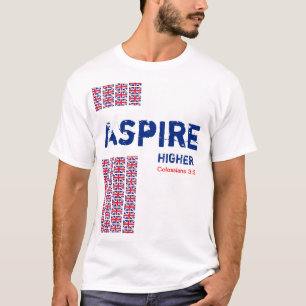 T-shirt Union Jack UK ASPIRE HAUTE Écriture chrétienne