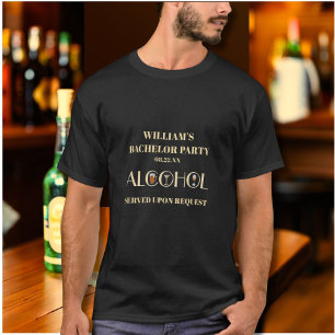 T-shirt Unique Beer Wine Martini Enterrement de Vie de Gar
