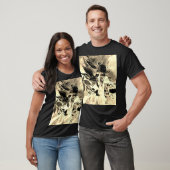 T-shirt Unique Botanique Artiste Golden Tropical Fleurs (Unisexe)