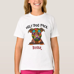 T-shirt unique Boxer laide visage chien