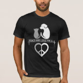 T-shirt Unique Conception Paix et Amour pour Tous (Devant)