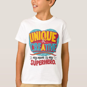 T-shirt Unique et créatif Ma mère est mon super-héros