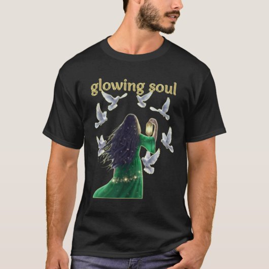 T-shirt Unique Graphic Glowing soul (Devant)