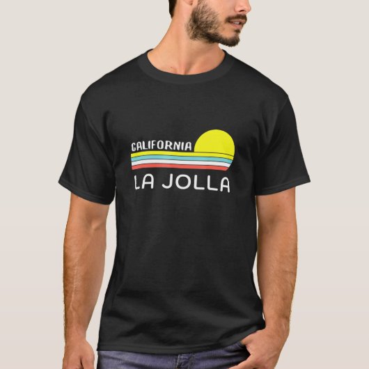 T-shirt Unique La Jolla California Retro Sunset Graphic No (Devant)