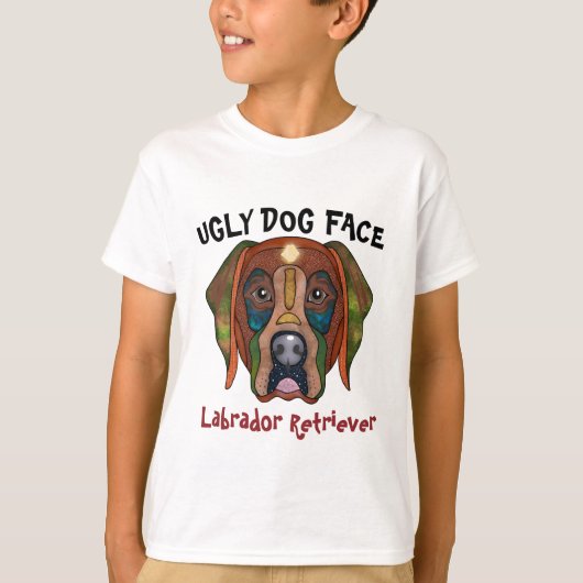 T-shirt unique Labrador Retriever vilain chien vis (Devant)