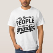 T-shirt "Unique 'Mes Favoris Appelent-Moi Grand-Père' Cade (Devant)